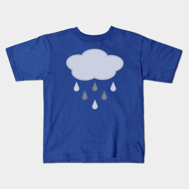 Rainy Day Rain Cloud in Blue Kids T-Shirt by Kelly Gigi